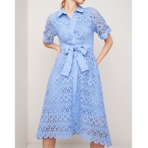 Maje Raffia Dress in Light Blue